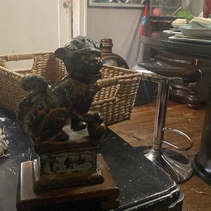 Vintage cast iron foo dog